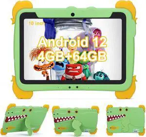 C idea 10.1 inch Kids Tablets|Upgraded Android 13 Tablet for Kids| Children Tablet 4GB RAM+64GB ROM(1TB TF), FHD IPS Screen |Pre-intalled IWAWA|6000mAh Battery| 5G WiFi|Great Gift for Toddler(Green)