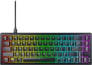 Xtrfy CHERRY K5V2 Compact, Mechanical Gaming Keyboard in 65% Format US Layout Hot Swappable, CHERRY MX2A RED Switches (Black)