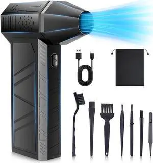 Electric Air Duster, 3 Gear Adjustable Mini Jet Blower 130000RPM, Adjustable Electric Duster Replace Compressed Air Can Rechargeable Air Blower for Computer Keyboard PC Car