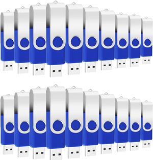 128MB Bulk Flash Drives 100 Pack EASTBULL USB 2.0 Flash Drives Pack Thumb Drives Bulk USB Drive Bulk for Storage (Blue 100Units)