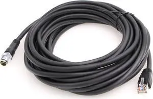 Eonvic Ethernet Shielded Cable M12 X-Type 8 Position to RJ45 Waterproof Industrial Network High Flex Cable for Cognex (8M, Black)