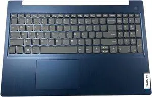 LTPRPTS Replacement Laptop Upper Case Palmrest Non-Backlit Keyboard Touch Assembly Part for Lenovo IdeaPad 3 15IML05 15IIL05 15ADA06 15iml05 5CB1D03528 Blue