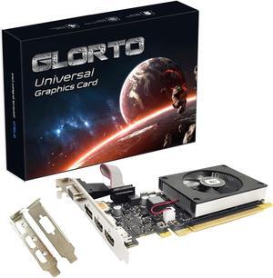 Glorto GeForce GT 730 4G Low Profile Graphics Card, 2X HDMI, DP, VGA, DDR3, PCI Express 2.0 x8, Entry Level GPU for PC, SFF and HTPC, Compatible with Windows 11