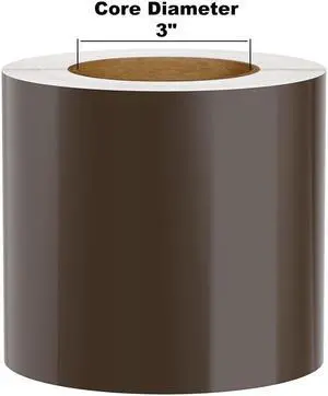 Premium Vinyl Label Tape, Brown, 5" x 150' on 3" Core for DuraLabel 9000, LabelTac 9, SafetyPro 9G, VnM 8 and Viscom ProMax 9
