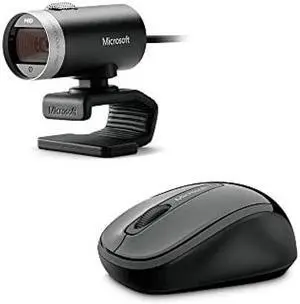 Microsoft LifeCam Cinema,Webcam with built-in noise cancelling Microphone, Light Correction, USB Connectivity, for video calling on Microsoft Teams/Zoom, compatible with Windows 8/10/11/ Mac