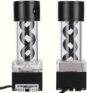 Water Cooling Kit,800L/H CPU Cooling Cylinder Pump System,Water Cooling Pump Reservoir,T Virus Cylindrical Cooler for Computer Water Cooling System(Black)