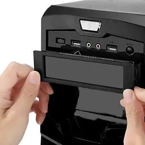 5-Fans Speed Controller CPU Temperature Sensor Computer Cooling Drive Bay Front LCD Panel