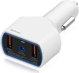BatPower CCA2 High Power Delivery 120W Laptop Car Charger Compatible with MacBook Pro Air laptop Magnetic car charger power supply adapter notebook vehicle charger DC 12v-24v auto adapter
