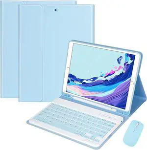 Galaxy Tab A7 Lite 8.7 Inch Case with Keyboard and Mouse Combo, Detachable Magnetic Keyboard+Mouse+Slim Cover for Samsung Tab A7 Lite 8.7" Model (SM-T220/T225/T227) (Sky Blue)