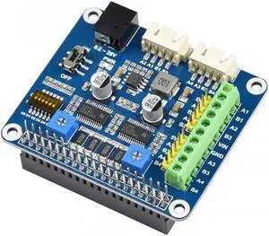Coolwell Waveshare Stepper Motor HAT for Raspberry Pi 4B+ 4B 3B+ 3B 2B+ Zero W WH Jetson Nano Dual DRV8825 Motor Controller up to 1/32 Microstepping Drives Two Stepper Motors