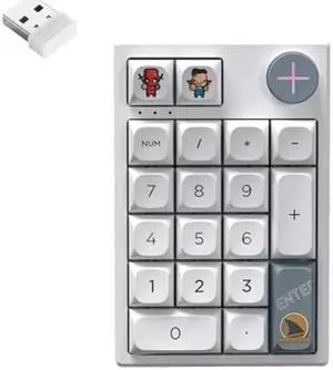 Darmoshark K3 Pro Three Mode 2.4G/BT5.0/USB-C Wireless Bluetooth Mechanical Number Keyboard 19 Key Mini Number Keyboard Portable RGB Backlight Game Keyboard Extended Keyboard-Add to Wish List