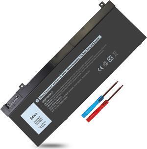 64WH Type 5TF10 RY3F9 GHXKY 7.6V Li-Polymer Battery Compatible with Dell Precision 7530 7540 7730 7740, Replacement for P34E P34E001 P34E002 P74F P74F001 P74F002 05TF10 0RY3F9 7M0T6 4 Cells