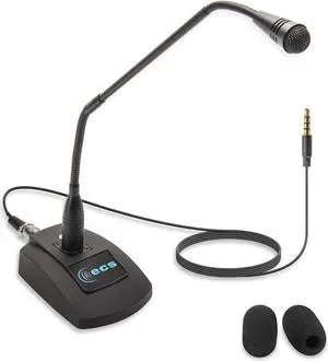 ECS WordSentry 4-Pole 3.5mm Adjustable Gooseneck Microphone for PC, Computers, iPhone, Android Smartphone, Microsoft Surface, Tablets, Gaming, Streaming, Voice-Over, Vlogging, Podcast Recording ECS WordSentry 4-Pole 3.5mm Adjustable Gooseneck Microphone for PC, Computers, iPhone, Android Smartphone, Microsoft Surface, Tablets, Gaming, Streaming, Voice-Over, Vlogging, Podcast Recording