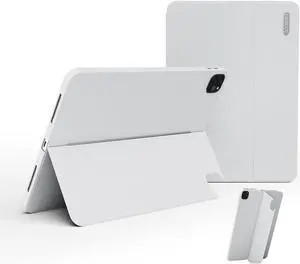 EISSCCE iPad Pro 12.9-inch Case 2020-2022,2-Layer, Separable, Slim Protective Magnetic Stand Cover with 3 Using Modes, Auto Sleep/Wake, Support 2nd Gen Pencil Charging (White)
