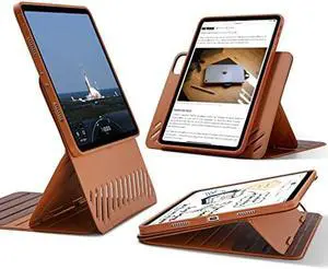 ESR for iPad Pro 11 Inch Case (2022/2021 / 2020/2018, 1st, 2nd, 3rd & 4th Gen), Removable Magnetic Cover, Adjustable Portrait/Landscape Stand with Raised Display View, 9 Standing Angles, Brown