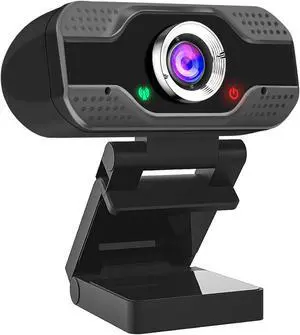 F FORITO Webcam with Microphone - High Definition Full HD 1080P USB Webcam for Video Conferencing, Online Work, Home Office, YouTube, Recording, Online Network Teaching and Streaming