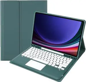 Keyboard Case for Galaxy Tab A9 Plus 11 Inch 2023 (SM-X210/SM-X215/SM-X216), Detachable Touchpad Keyboard with S Pen Holder Cover for Samsung A9 Plus Tablet, Teal