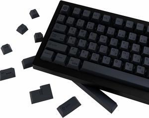 143 Keys Grey on Black Keycaps Set, Japanese Keycaps Custom Keycaps Black on Grey Keycaps, PBT Cherry Profile Keycaps for Mechanical Keyboard