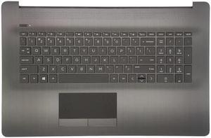 Jxjslp Replacement Upper Case Palmrest for HP 17-by 17-ca 17t-by 17z-ca Series Laptop Non-Backlit Keyboard Assembly Top Cover US Layout with 73H0 Touchpad L22750-001 Gray