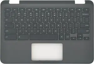Jxjslp Replacement Upper Case Palmrest for DELL Chromebook 11 3100 11.6'' Laptop with UPSELL Non-Touchpad Keyboard Assembly TK87M 0TK87M AP2FH000500