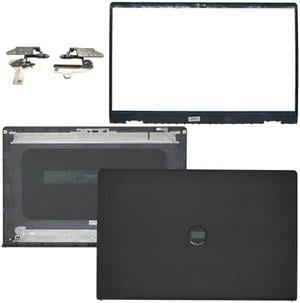 Jxjslp Replacement LCD Back Cover Top Case Lid Front Bezel Frame with Hinges for DELL Inspiron 15 3510 3511 3515 3520 3525 Series Laptop 0WPN8 00WPN8 9WC73 09WC73 AP3LE000901 Black