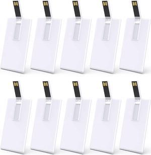 KEXIN Bulk Flash Drive 2GB 20 Pack USB Business Card Credit Card Bank Card Shape Flash Drive Memory Stick Key Credit USB Drive - Bulk USB Flash Drives (White Card)