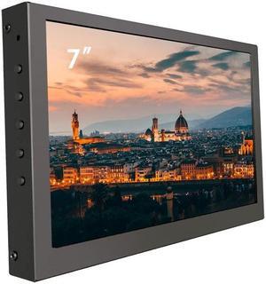 LESOWN 7 inch Monitor Small Monitor HDMI LCD Display PC Case Secondary Screen 1024x600 IPS Small Portable Monitor with Speakers PC Temperature Display Mini Monitor for PC