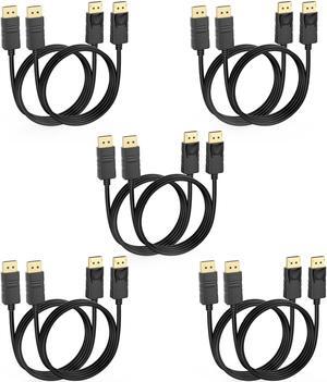 MOSIMLI DisplayPort to DisplayPort Cables 6FT,10-Pack 4K@60Hz DP Display Port Male to Male Cord Gold-Plated, 2K@165Hz Compatible for Computer, Laptop, Graphics Card, etc