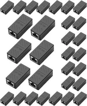 OseTub RJ45 Coupler Ethernet Extender Connector, in-Line Coupler Female to Female Ethernet Cable Adapter for Cat7 Cat6 Cat5 Cat5e Ethernet Cable (30 Pack)