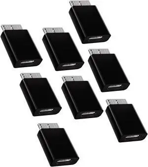 ShineeKee USB C Adapter 8 Pack Micro B to USB C, Type C Female to Micro B Male Cable Adapter, USB 3.1 Adapter for Hard Drive Cable, USB C Hard Drive Cable Adapter for USB 3.0 External Portable