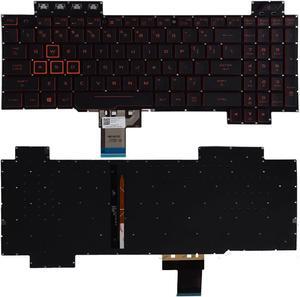SUNMALL Replacement Keyboard Compatible with Asus TUF Gaming FX505DD FX505DV FX505DU FX505DY FX505GD FX505GE FX505GM FX505GT TUF705DD TUF705DT TUF705DU FX86 Series with Red Backlight
