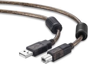 Tan QY Active USB 2.0 Printer Cable 100Ft - A-Male to B-Male High Speed Printer/Scanner/Repeater Cable for HP, Canon, Lexmark,Dell, Samsung etc (100Ft/30M)