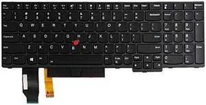 U Brand US Layout Replacement Keyboard for Lenovo ThinkPad E580 E585 L580 E590 E595 L590 T590 P52 P72 P53 P73 T15 P15S (NO P52S) Laptop (Backlit)