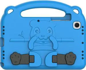 SaharaCase Teddy Bear KidProof Case for Samsung Galaxy Tab A8 10.5 Inch (2021) [Shockproof Bumper] Rugged Child Protection Antislip Integrated Kickstand (Blue)