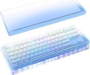 Geekria Tenkeyless Acrylic Keyboard Dust Cover, Cover for TKL 80% Compact 87 Key Computer Mechanical Gaming Keyboard, Compatible with Logitech G713, G715 (Gradient Blue)