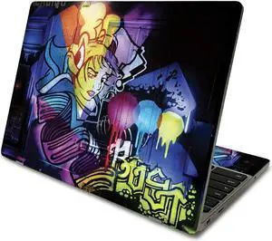 MightySkins Skin Compatible with Samsung Chromebook 4 (2021) 11.6" - Midnight Mischief | Protective, Durable, and Unique Vinyl Decal wrap Cover | Easy to Apply and Change Styles | Made in The USA