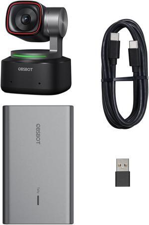 OBSBOT Tiny 2 Webcam 4K & UVC to NDI Adapter Combo, PoE,Micro SD Card Supported, Video Converts Compatible Series Webcam and Other UVC Webcam for Streaming Accessories, Content Creator Kit.
