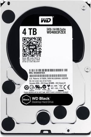 WD 4TB 7200 RPM SATA 6 Gb/s 64MB Cache, 3.5-Inch Desktop Hard Disk Drive (WD4003FZEX)