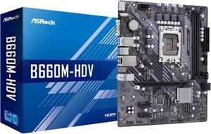 ASRock B660M MicroATX Motherboard B660M-HDV Intel B660 Series CPU (LGA1700) Compatible