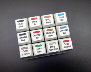 Max Keyboard Cherry MX Switch Tester Switch Sampler Mechanical Keyboards 12-Key Switch Testing Tool (Printed PBT Keycaps with Cherry MX keyswtich Color Included)