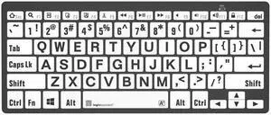 Logickeyboard BT Wireless with Large Print * for Windows PC * Black Letters on White Keys * p/n LKB-LPBW-BTPC-US