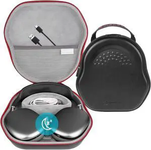 Smatree Hard Case for Apple AirPods Max Supports Sleep Mode, Travel Carrying Case for Airpod Max Headphone Accessories, Portable Protective Storage Bag