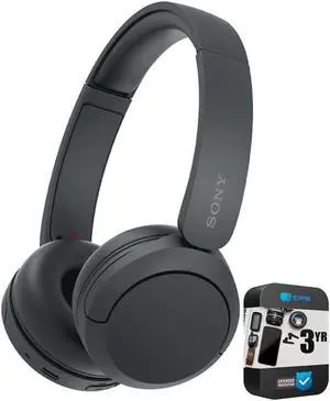 Sony WH-CH520/B Wireless Headphones with Microphone Black Bundle with 3 YR CPS Enhanced Protection Pack