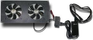 Coolerguys Pre-Set Thermal Controlled Cooling Kits for Cabinets, AV, and Components (Dual 120mm, Thermal Plastic)