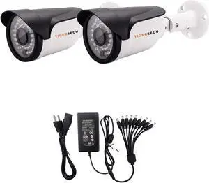 TIGERSECU Super HD 1080P 4-in-1 Security 2-Camera Bundle