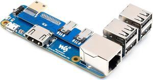 Raspberry Pi Zero to Pi 3B/3B+ Adapter, Connect Raspberry Pi Zero/W/Zero 2 W to Replace Raspberry Pi 3 Model B/3B+, Compatible with Pi 3B/3B+ HATs, Support 1-CH RJ45 Ethernet Port, 10/100 M Adaptive