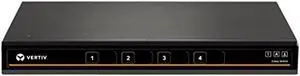 Avocent Vertiv Cybex SC840-001Secure Desktop KVM,Single Head Monitor,4 Port,Dual-Link,Secure Desktop KVM Switch,Common Access Card (CAC),Dedicated Peripheral Port (DPP),True Image Reproduction,Black