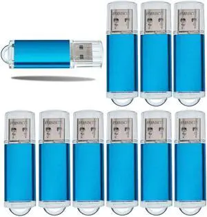 FEBNISCTE USB 3.0 Flash Drives 8GB 10 Pack Blank USB Flash Drives Portable Sky Blue USB Drives