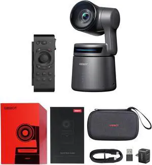 OBSBOT Tail Air & Remote Controller Combo, AI Tracking PTZ Camera with Intelligent APP, Gesture Control, HDMI/USB-C/Wireless Webcam, Video Camera Live Streaming for Church, Worship, Sports, etc.