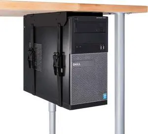 Penn Elcom Under-Desk Computer Mount, Adjustable Straps Fit up to 71 Inches - PC Tower Holder